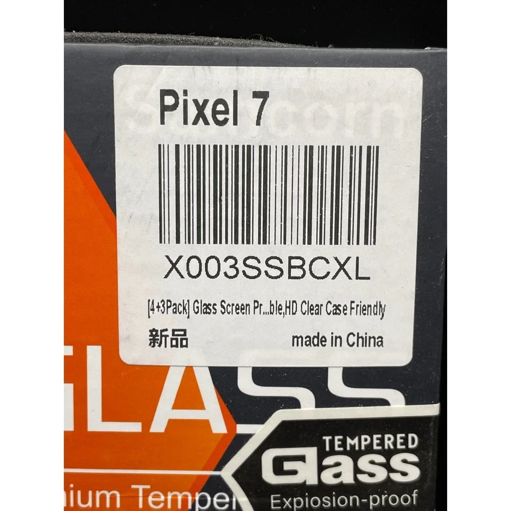 Google Pixel 7 Tempered Glass Screen Protector 4+3 Pack 9H Hardness HD Clear
